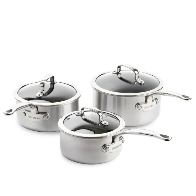 greenpan-premiere-set-de-6-casseroles-inox-professionnel-3-couches-technologie-e image 1