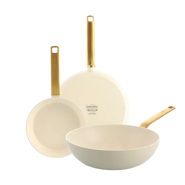 greenpan-evolution-cream-set-de-po-les-2-pi-ces-20-28-cm-wok-antiadh-sif-thermol image 1
