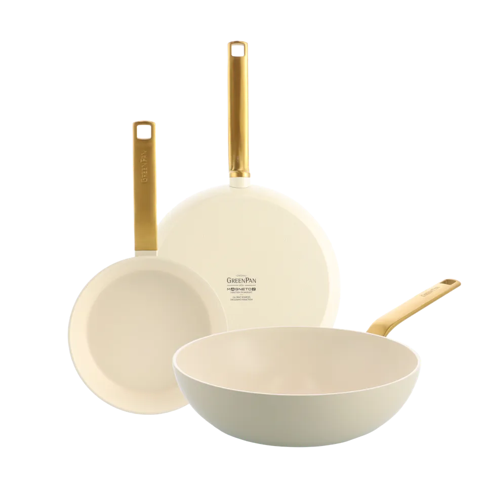 greenpan-evolution-cream-set-de-po-les-2-pi-ces-20-28-cm-wok-antiadh-sif-thermol image 1