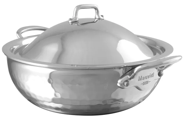 mauviel-m-elite-vas-e-bomb-e-24-cm-inox-martel-multi-couches-avec-couvercle-d-me image 1