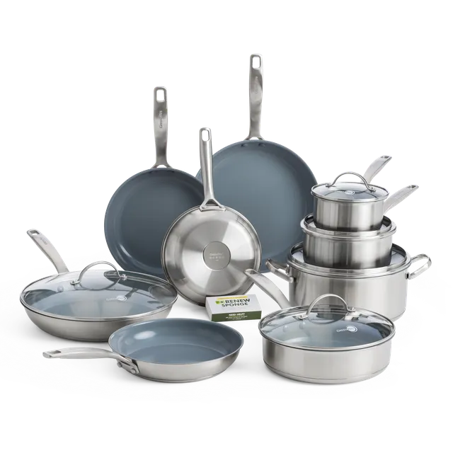 greenpan-treviso-set-de-13-pi-ces-en-acier-inoxydable-avec-rev-tement-c-ramique- image 1
