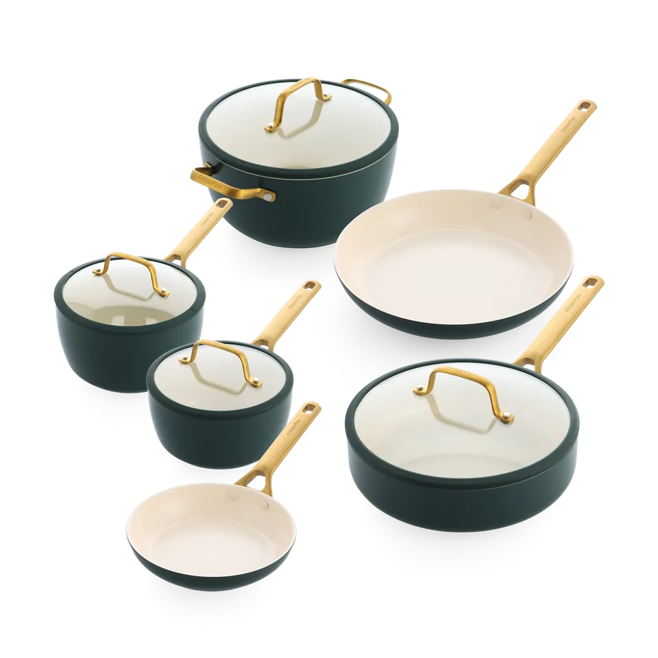 greenpan-padova-reserve-set-10-pi-ces-pine-green-po-les-et-casseroles-en-alumini image 1