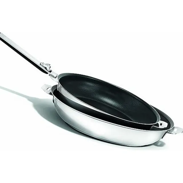 beka-kitchen-fun-lot-de-2-po-les-frire-inox-24-cm-et-28-cm-avec-manche-amovible- image 1