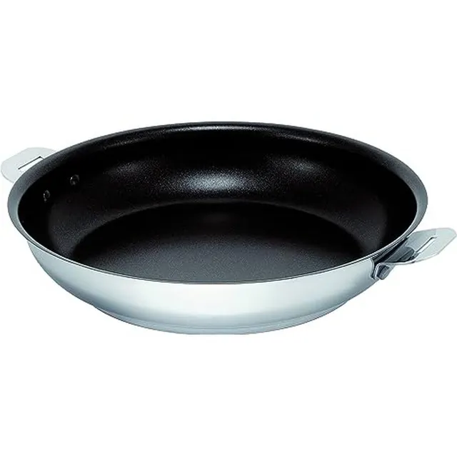 beka-move-on-po-le-frire-inox-28-cm-avec-couvercle-anti-claboussures-et-poign-e- image 1