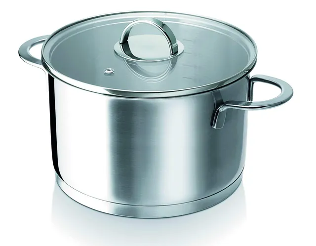 beka-13103244-ilano-traiteur-faitout-inox-24-cm-6-litres-avec-couvercle-verre-to image 1
