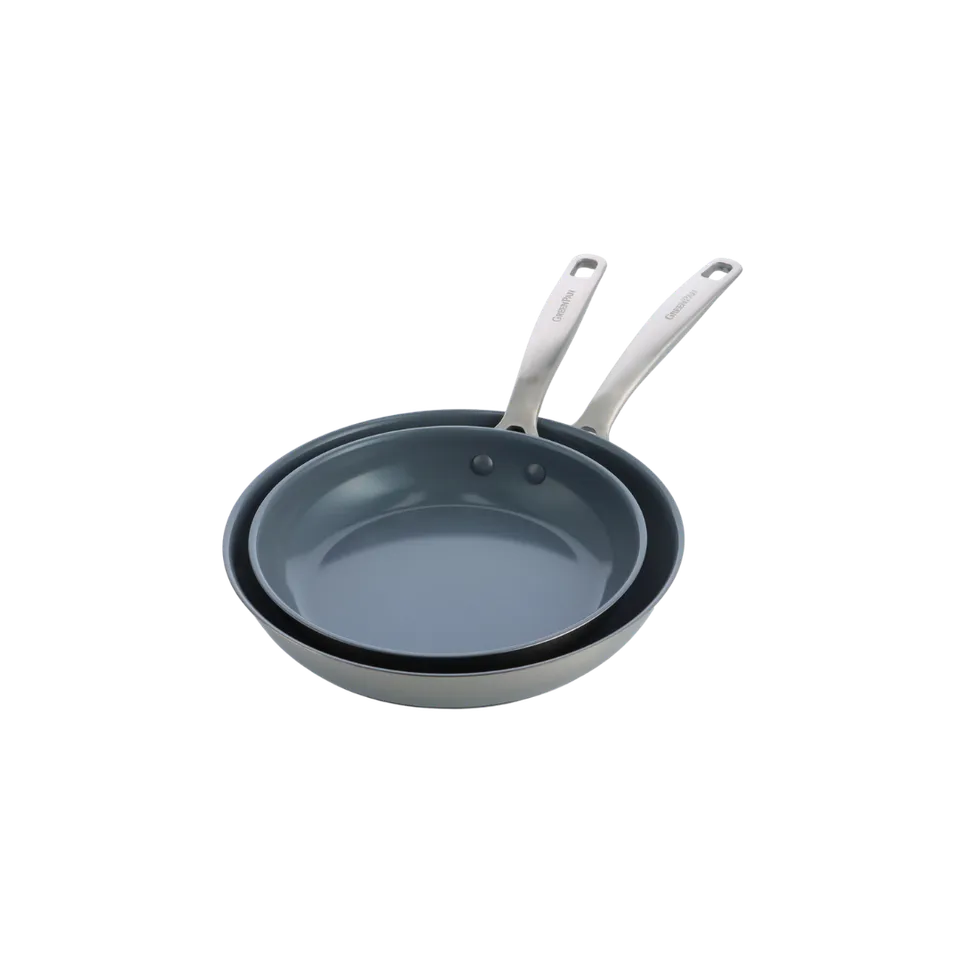 greenpan-treviso-set-de-2-po-les-inox-avec-rev-tement-c-ramique-renforc-de-diama image 1