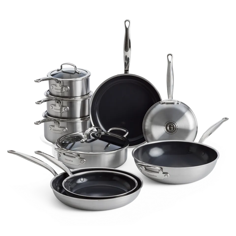 greenpan-premiere-set-de-13-pi-ces-en-acier-inoxydable-3-couches-batterie-compl- image 1