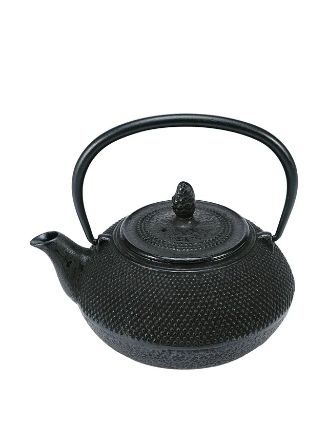 beka-ceylon-mini-16409164-th-i-re-en-fonte-0-6-l-noir-mat-avec-passoire-tamis-to image 1