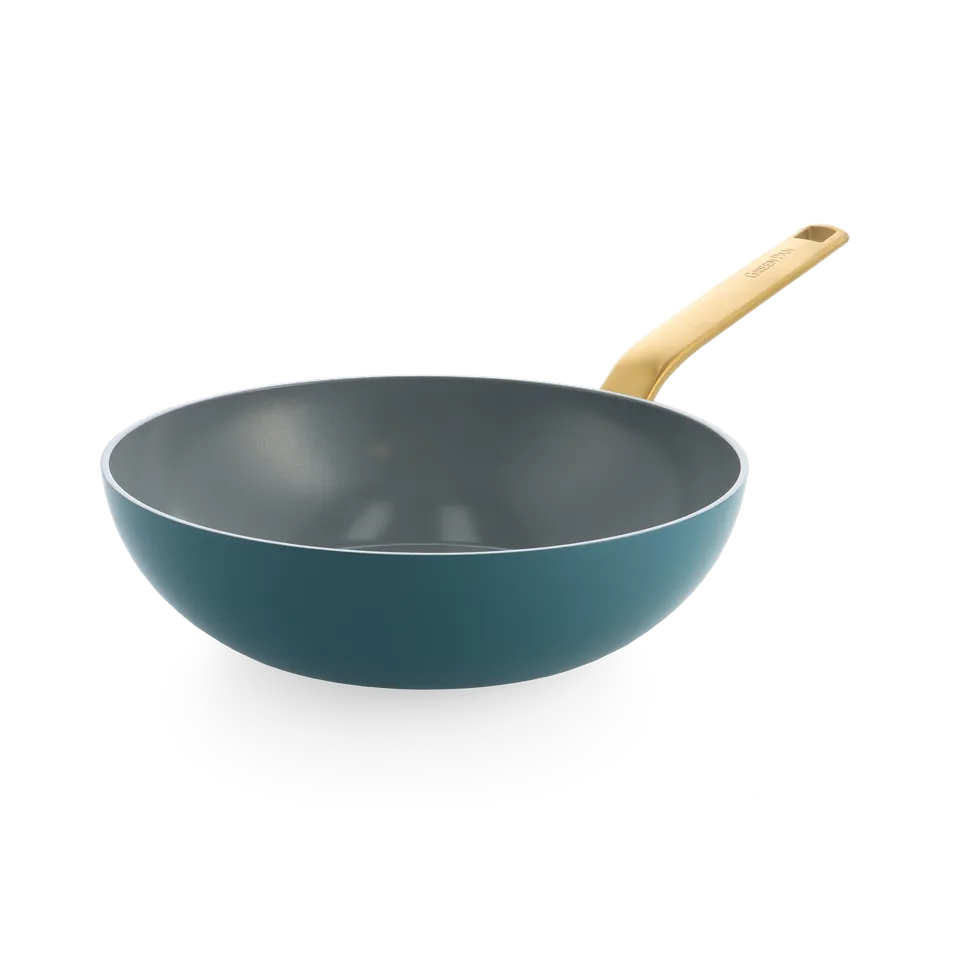 greenpan-evolution-wok-28-cm-bleu-sans-pfas-avec-technologie-balance-pro-base-in image 1