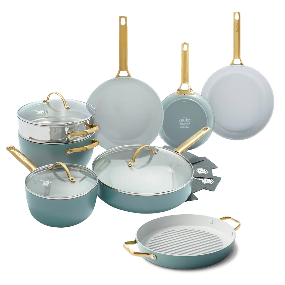 greenpan-padova-ensemble-de-13-pi-ces-smokey-blue-base-en-aluminium-forg image 1