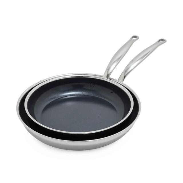 greenpan-premiere-set-de-2-pi-ces-en-acier-inoxydable-3-couches-po-les-professio image 1