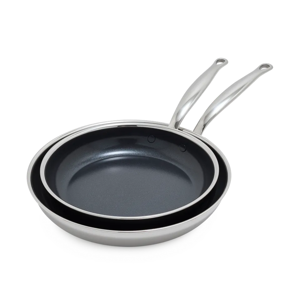 greenpan-premiere-set-de-2-pi-ces-en-acier-inoxydable-3-couches-po-les-professio image 1