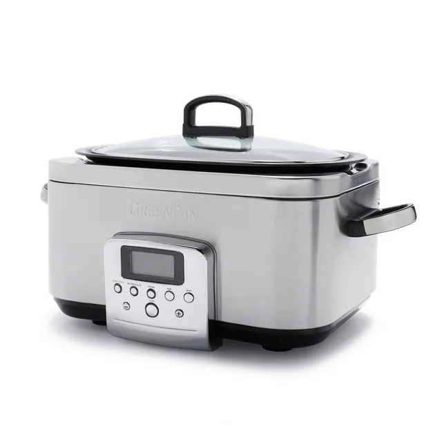 greenpan-slowcooker-stainless-steel-6l-mijoteuse-inox-6-litres-avec-cuisson-lent image 1
