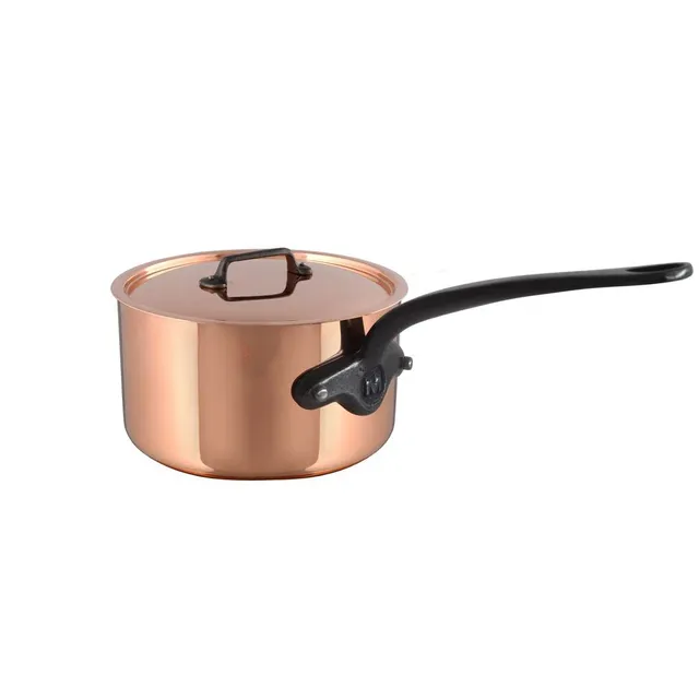mauviel-m-heritage-150c-casserole-cuivre-couvercle-6410-17-17-cm-1-9-l-manche-fo image 1