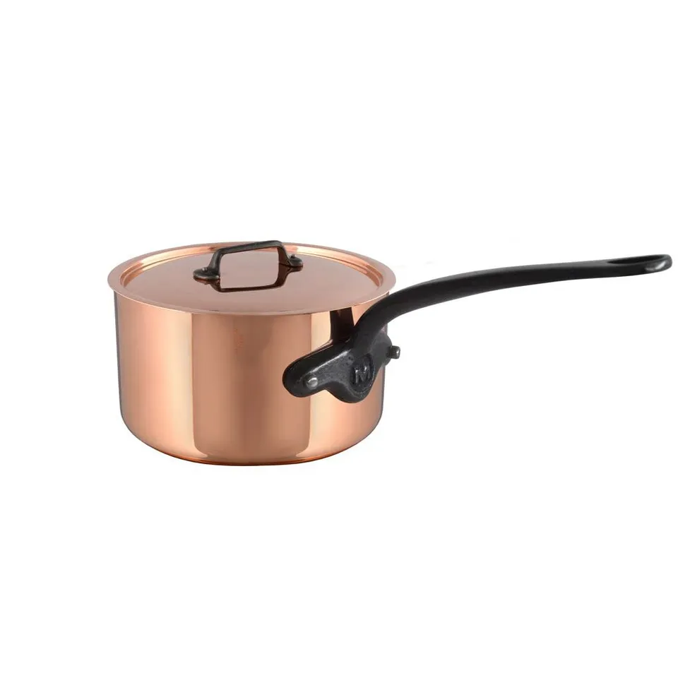 mauviel-m-heritage-150c-casserole-cuivre-couvercle-6410-17-17-cm-1-9-l-manche-fo image 1