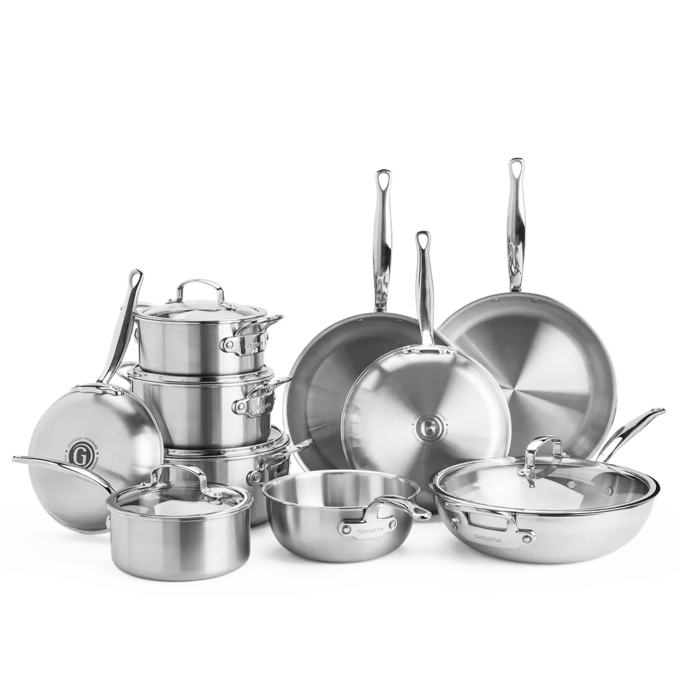 greenpan-premiere-pro-set-de-cuisine-17-pi-ces-inox-5-couches-favori-de-glenn-vi image 1