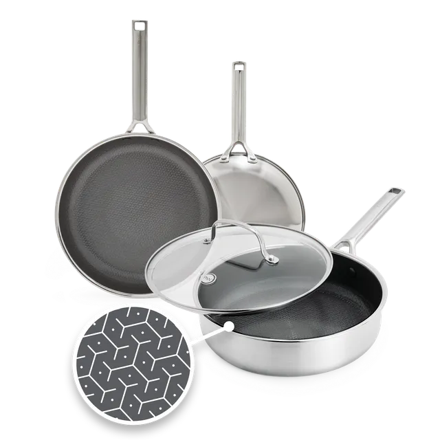 greenpan-apex-set-de-4-pi-ces-batterie-hybride-inox-3-couches-rev-tement-c-ramiq image 1