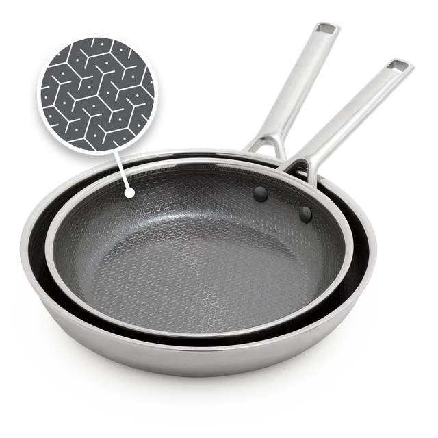 greenpan-apex-set-de-2-pi-ces-hybride-inox-3-couches-avec-rev-tement-c-ramique-t image 1