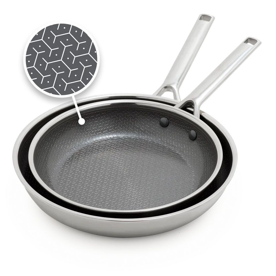 greenpan-apex-set-de-2-pi-ces-hybride-inox-3-couches-avec-rev-tement-c-ramique-t image 1