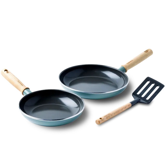 greenpan-mayflower-set-de-3-pi-ces-aluminium-forg-rev-tement-c-ramique-thermolon image 1