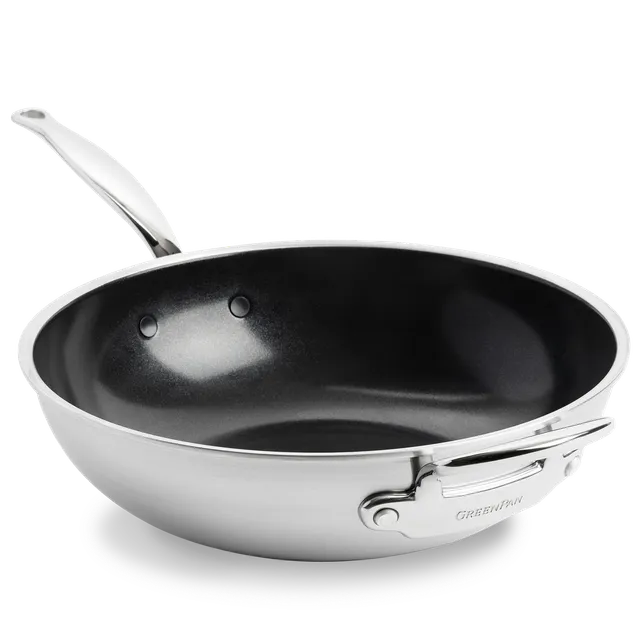 greenpan-premiere-wok-acier-inoxydable-3-couches-avec-technologie-evershine-comp image 1