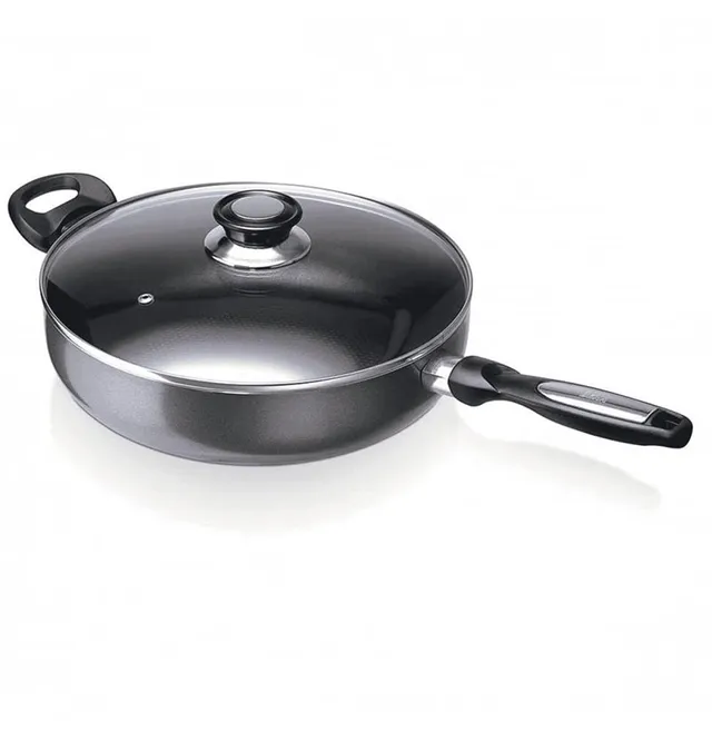 beka-pro-induc-sauteuse-28-cm-ptfe-avec-poign-e-et-couvercle-en-verre-tous-feux- image 1