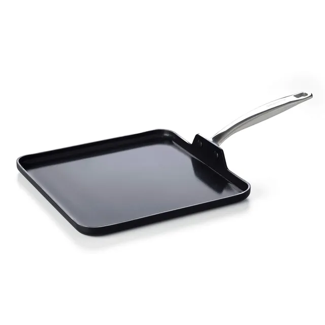 greenpan-lima-midnight-po-le-griller-carr-e-antiadh-sive-28-cm-en-aluminium-anod image 1