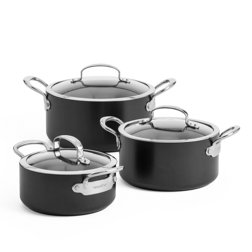 greenpan-barcelona-set-de-casseroles-3-pi-ces-aluminium-induction-magneto image 1
