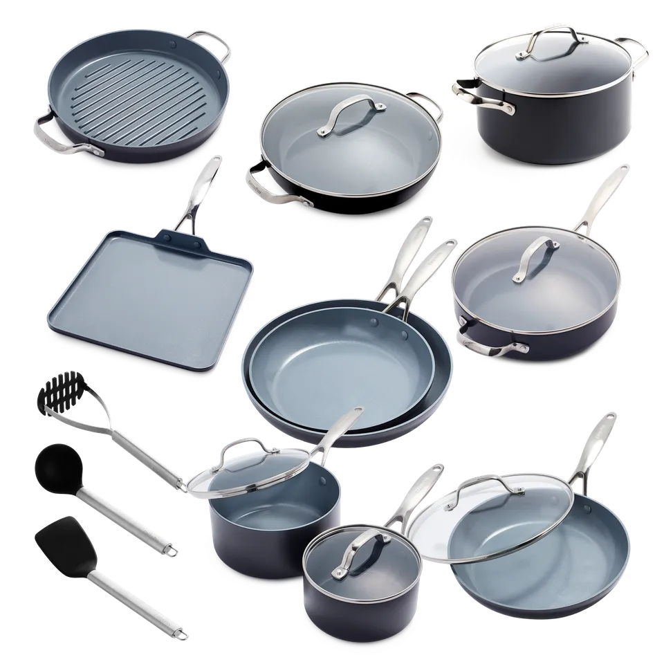 greenpan-valencia-pro-ensemble-18-pi-ces-aluminium-anodis-fond-magneto-induction image 1