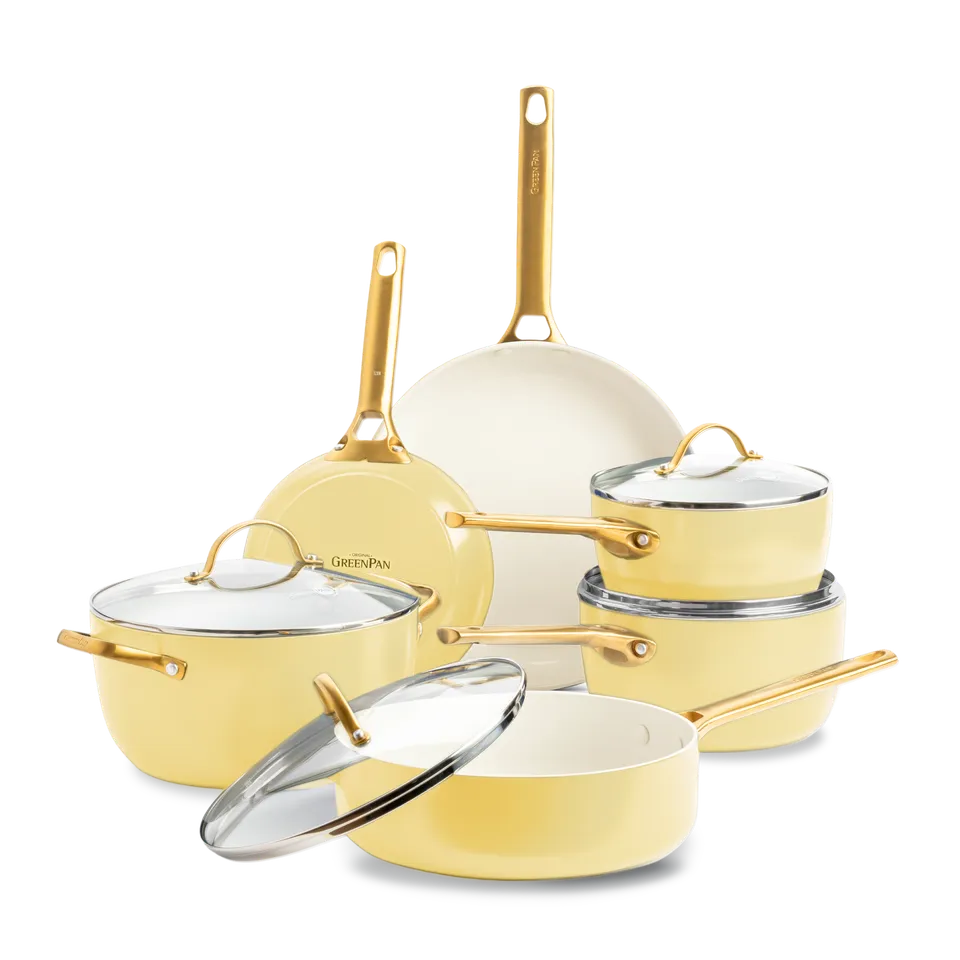 greenpan-padova-reserve-batterie-de-cuisine-10-pi-ces-jaune-induction-et-four image 1