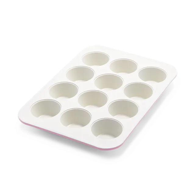 greenlife-contour-moule-pour-12-muffins-rose-acier-haute-qualit-antiadh-sif-c-ra image 1