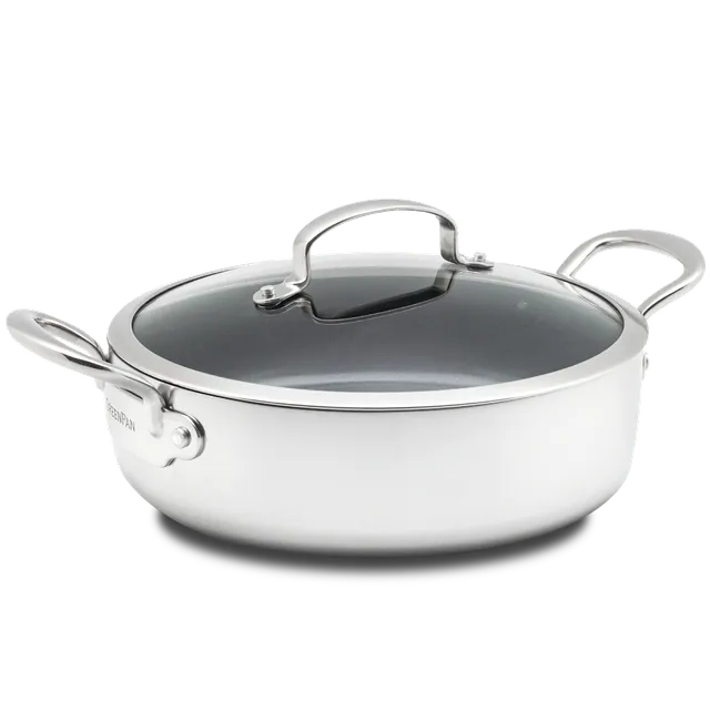 greenpan-barcelona-evershine-sauteuse-avec-couvercle-inox-3-couches-antiadh-sif- image 1