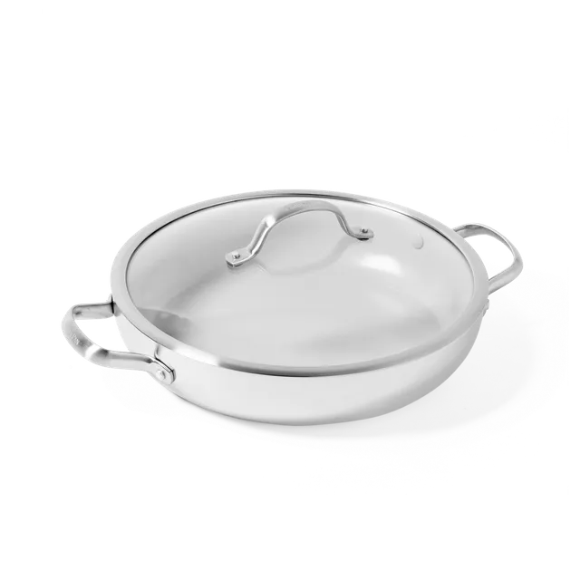 greenpan-venice-pro-sauteuse-30-cm-avec-couvercle-en-acier-inoxydable-3-couches image 1