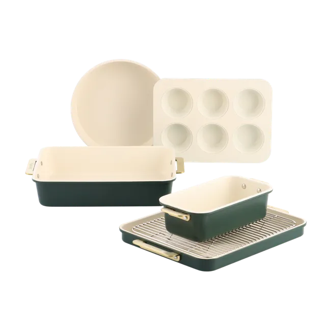 greenpan-padova-reserve-pine-green-set-de-6-moules-p-tisserie-en-acier-aluminis- image 1