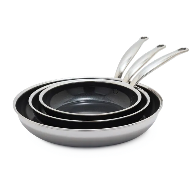 greenpan-premiere-set-de-3-po-les-frire-en-acier-inoxydable-3-couches-finition-e image 1