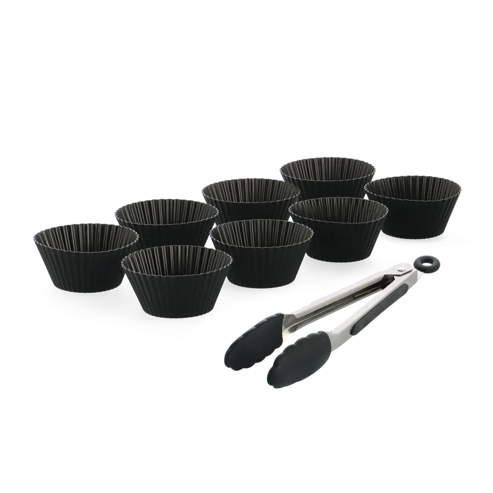 greenpan-air-fryer-accessories-ensemble-de-moules-9-pi-ces-moules-muffins-en-sil image 1