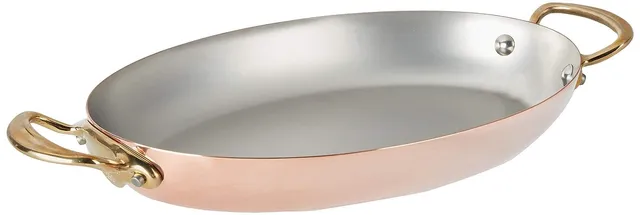 mauviel-m-h-ritage-150b-672430-plat-ovale-en-cuivre-1-5-mm-90-cuivre-et-int-rieu image 1