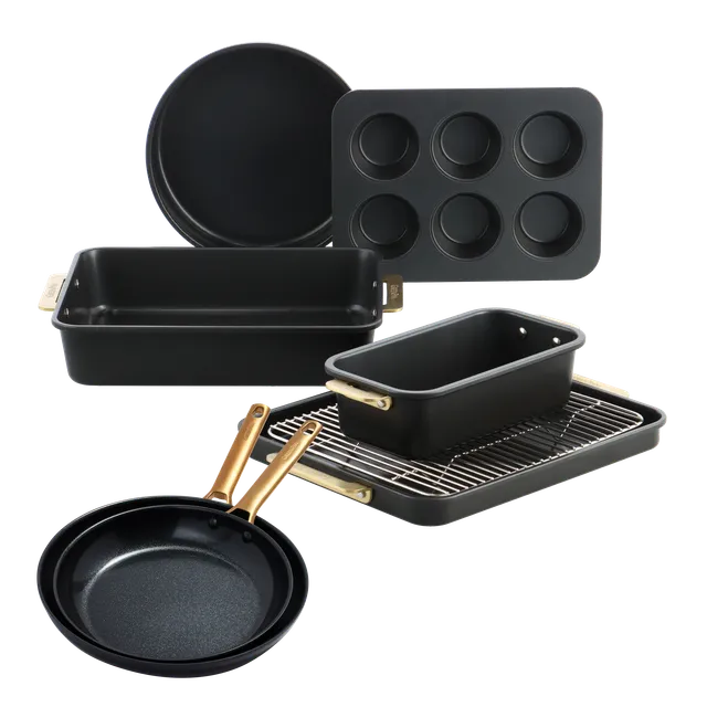 greenpan-padova-reserve-ensemble-de-8-pi-ces-gold-black-c-ramique-thermolon-sans image 1