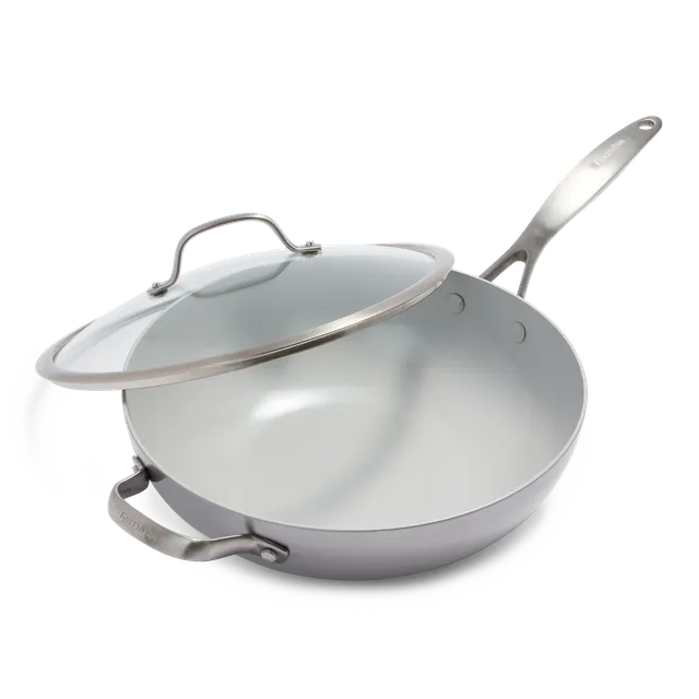 greenpan-venice-pro-evershine-wok-30-cm-avec-couvercle-inox-3-couches-anti-d-col image 1