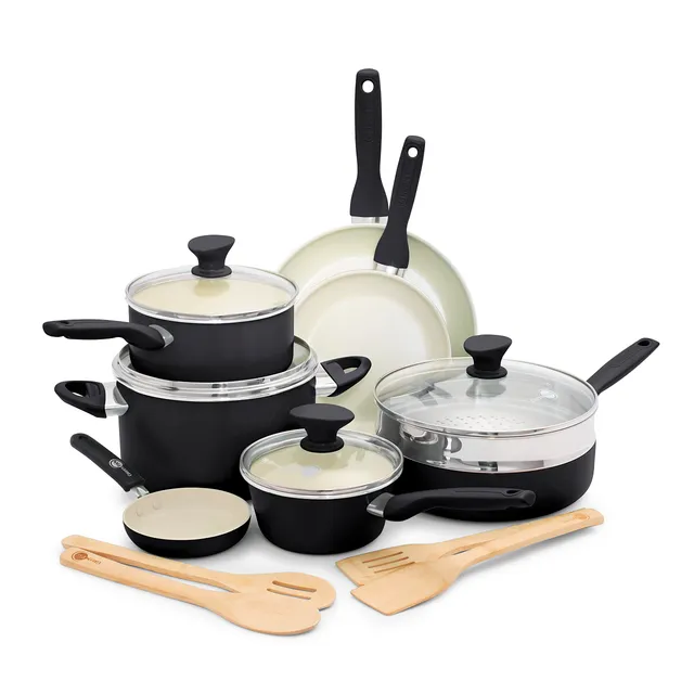 greenpan-rio-batterie-de-cuisine-antiadh-sive-c-ramique-16-pi-ces-sans-pfas-po-l image 1