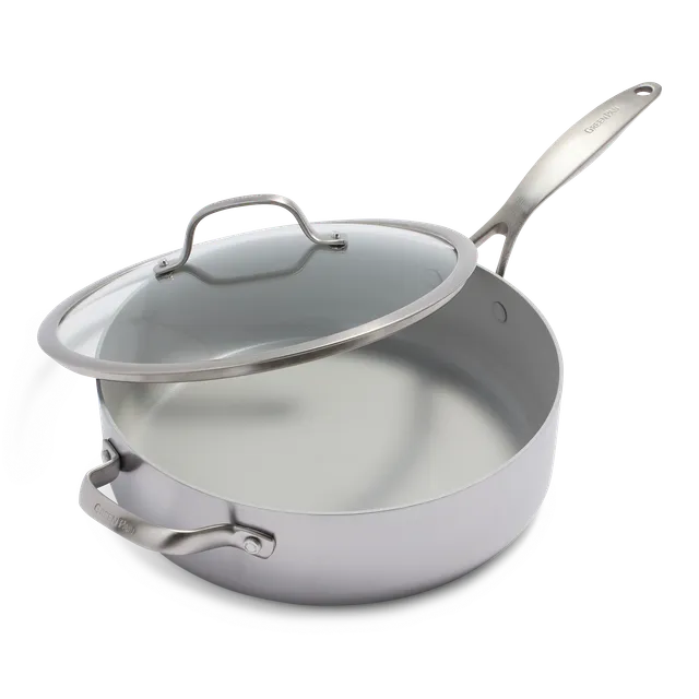 greenpan-venice-pro-evershine-sauteuse-28-cm-avec-couvercle-inox-3-couches-anti- image 1