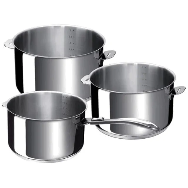 beka-s-rie-de-3-casseroles-inox-18-10-16-18-20-cm-1-manche-amovible-triple-fond- image 1