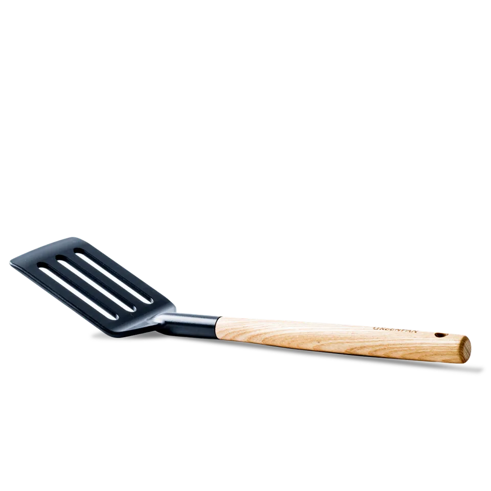 greenpan-mayflower-spatule-fendue-en-nylon-avec-manche-en-bois-de-fr-ne image 1