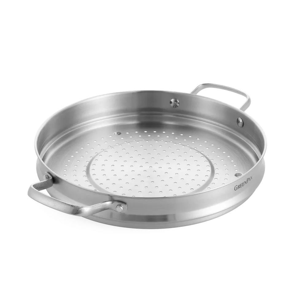 greenpan-panier-vapeur-en-acier-inoxydable-30-cm-compatible-toutes-casseroles-et image 1