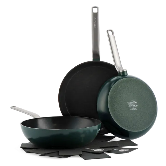 greenpan-evolution-set-de-3-pi-ces-pine-green-avec-poign-e-dor-e-amovible image 1