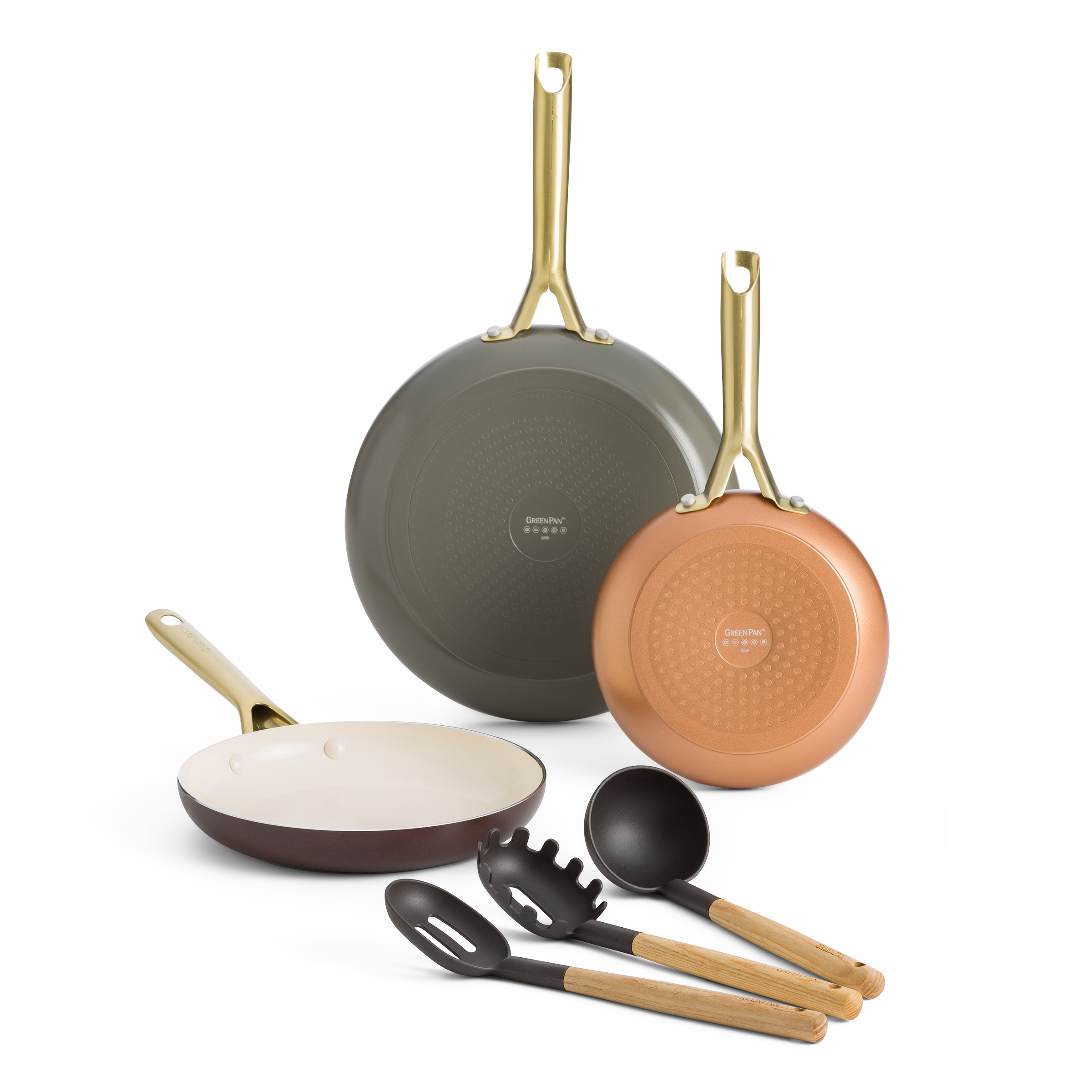 greenpan-shades-terra-ensemble-de-po-les-set-d-ustensiles-aluminium-100-recycl-r image 1