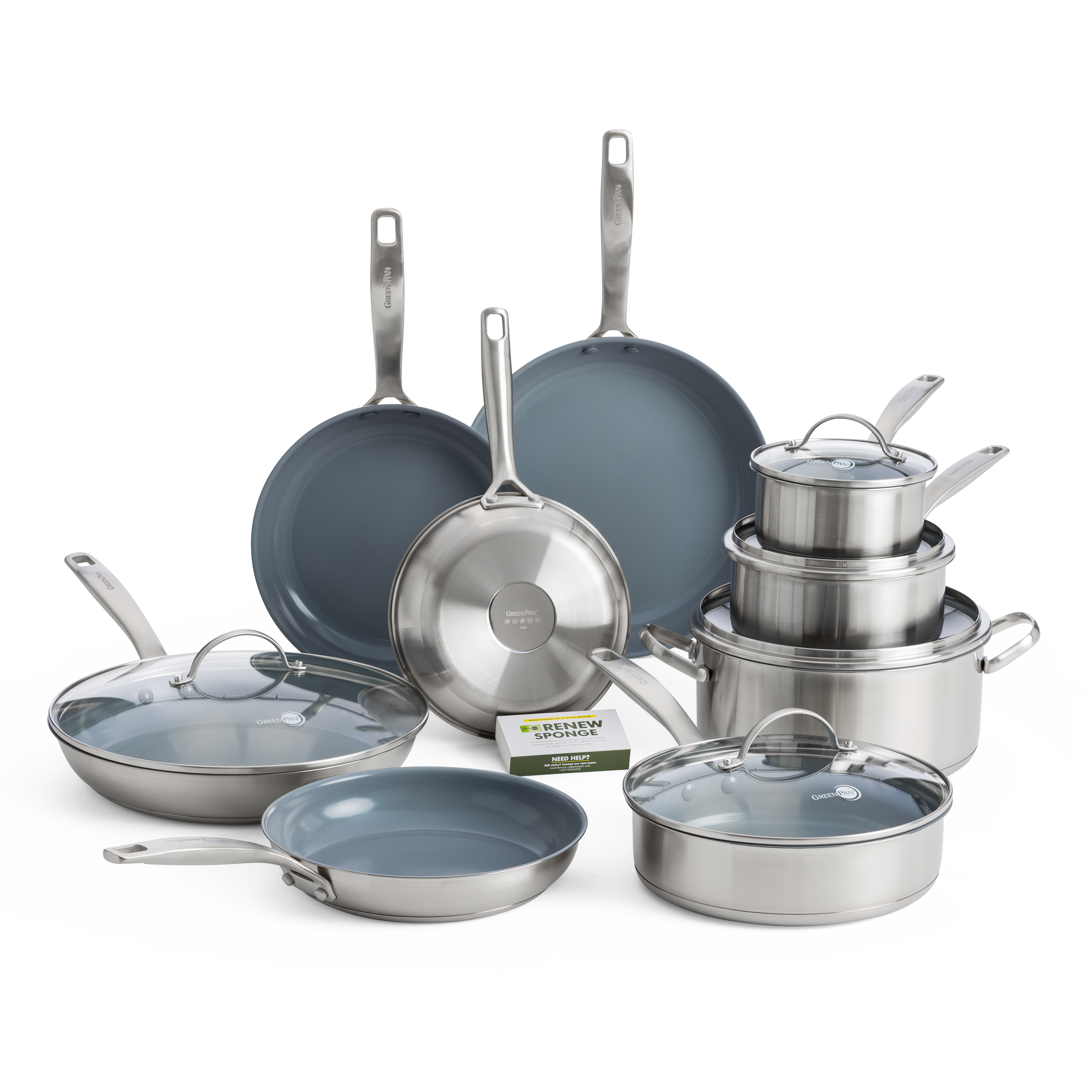 greenpan-treviso-set-de-13-pi-ces-en-acier-inoxydable-avec-rev-tement-c-ramique- image 1