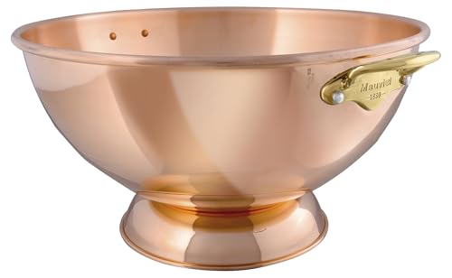 mauviel1830-m-30-270240-vasque-champagne-cuivre-42-cm-avec-poign-es-bronze image 2