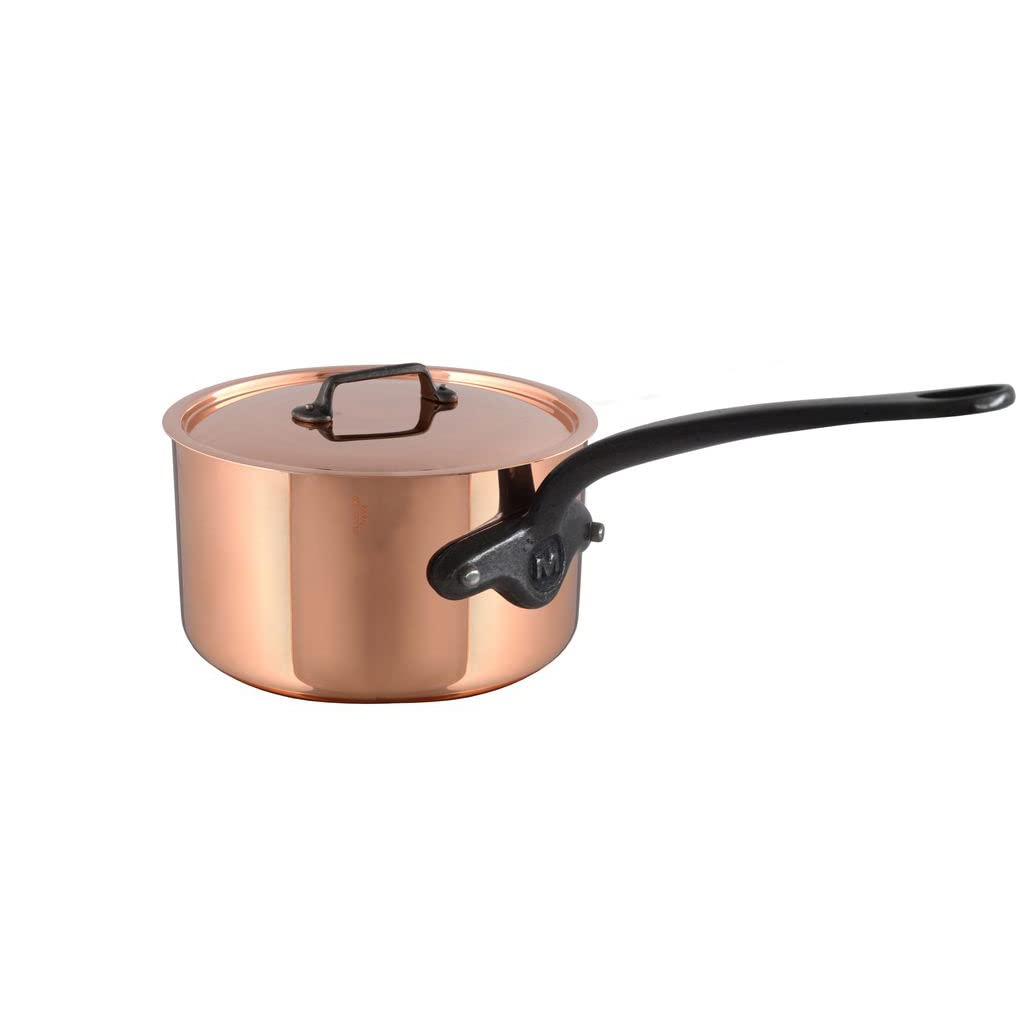 mauviel-m-heritage-150c-casserole-cuivre-couvercle-6410-17-17-cm-1-9-l-manche-fo image 1
