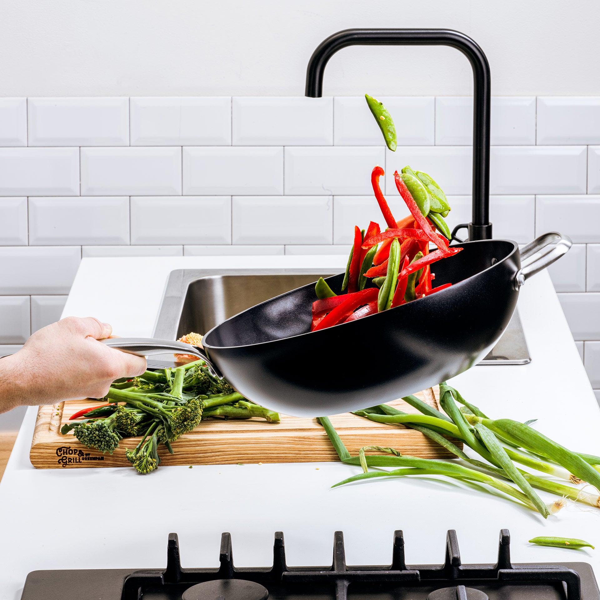 greenpan-copenhagen-wok-30-cm-aluminium-tremp-rev-tement-diamant-sans-pfas-compa image 5